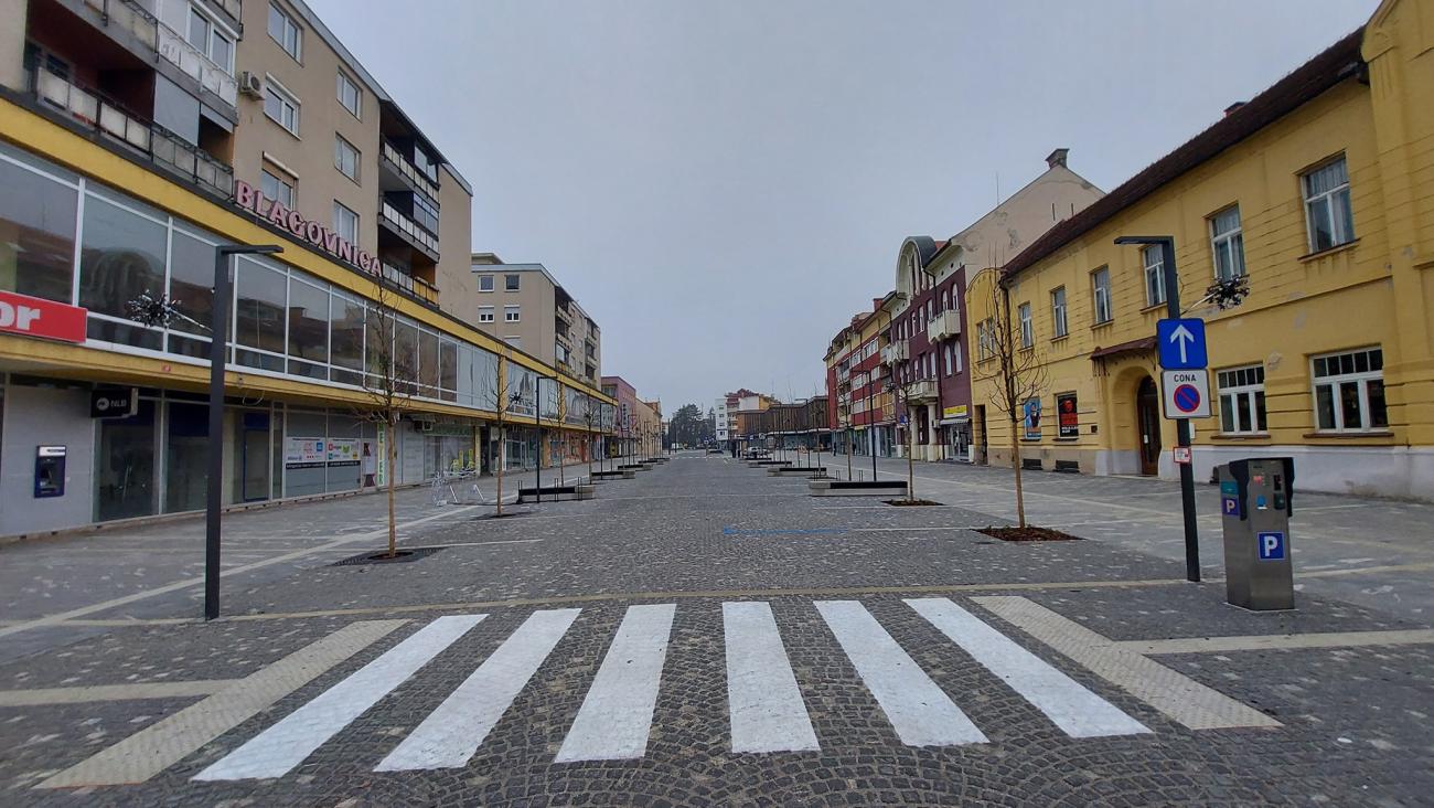 Slovenska ulica po prenovi (marec 2021)