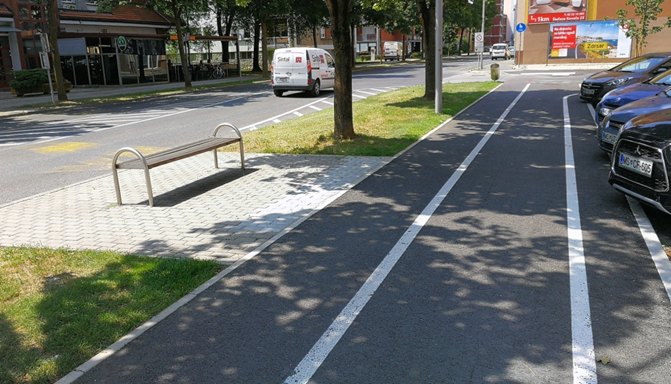 Lendavska ulica po prenovi (avgust 2021)
