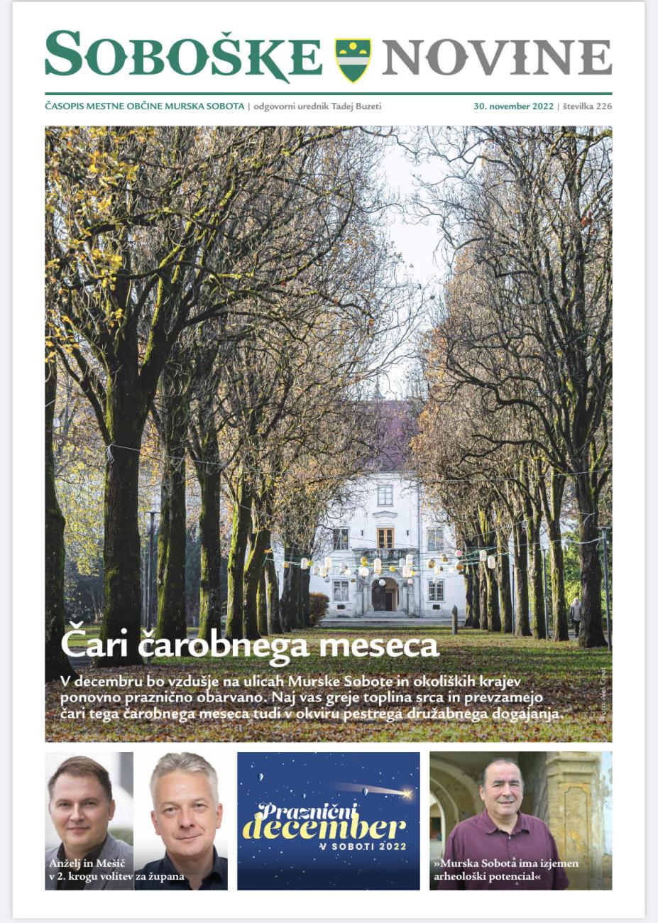 Soboške novine november 2 naslovnica