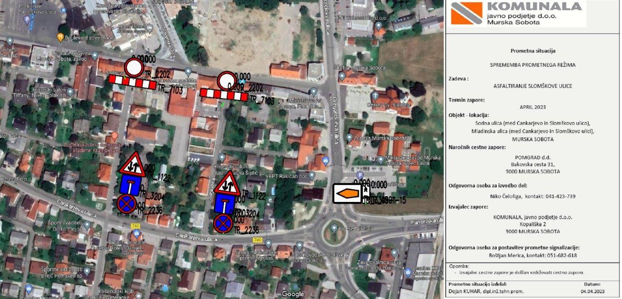 Slomškova _spremenjen prometni režim
