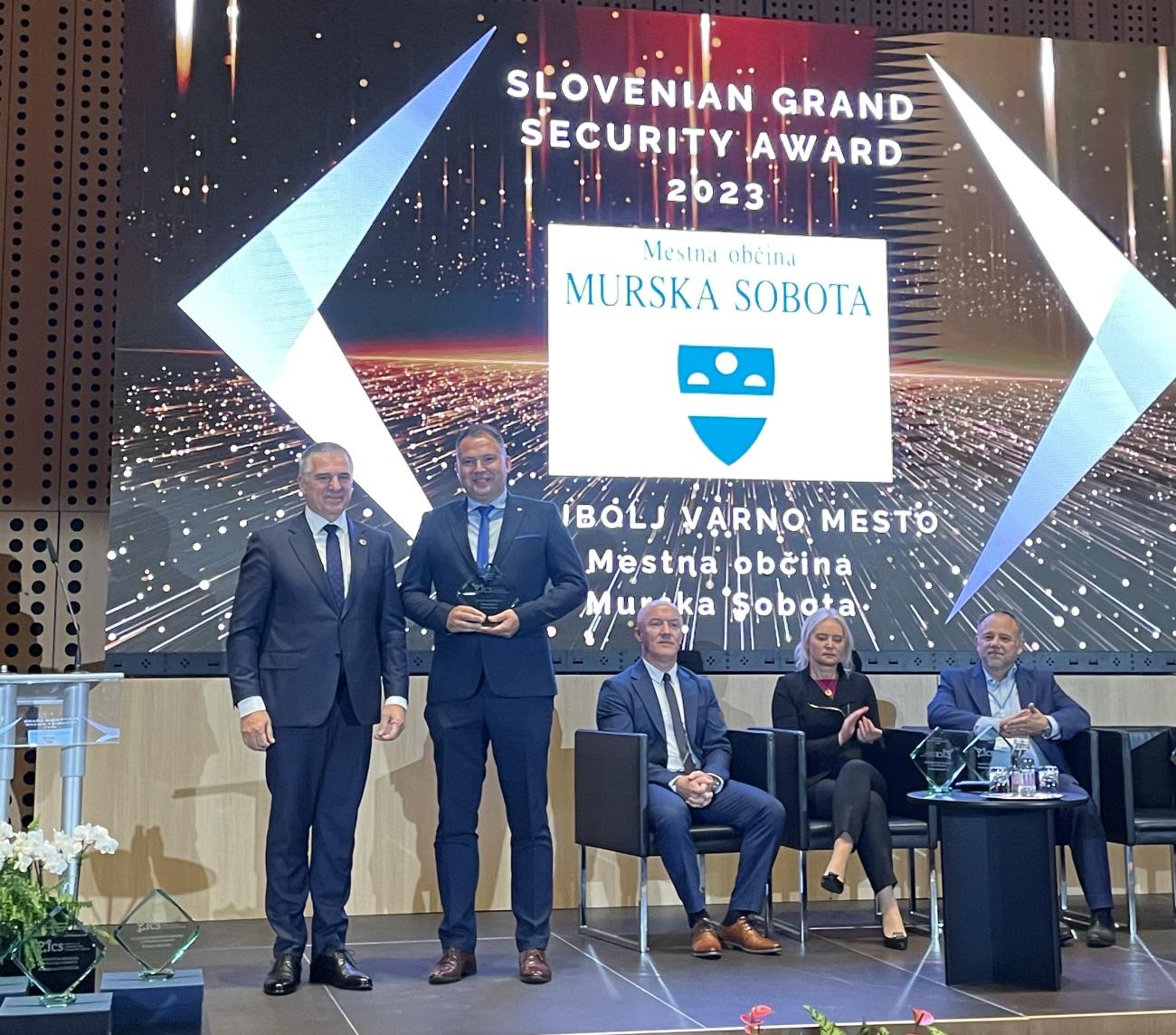 Prejem nagrade v kategoriji Najbolj varno mesto