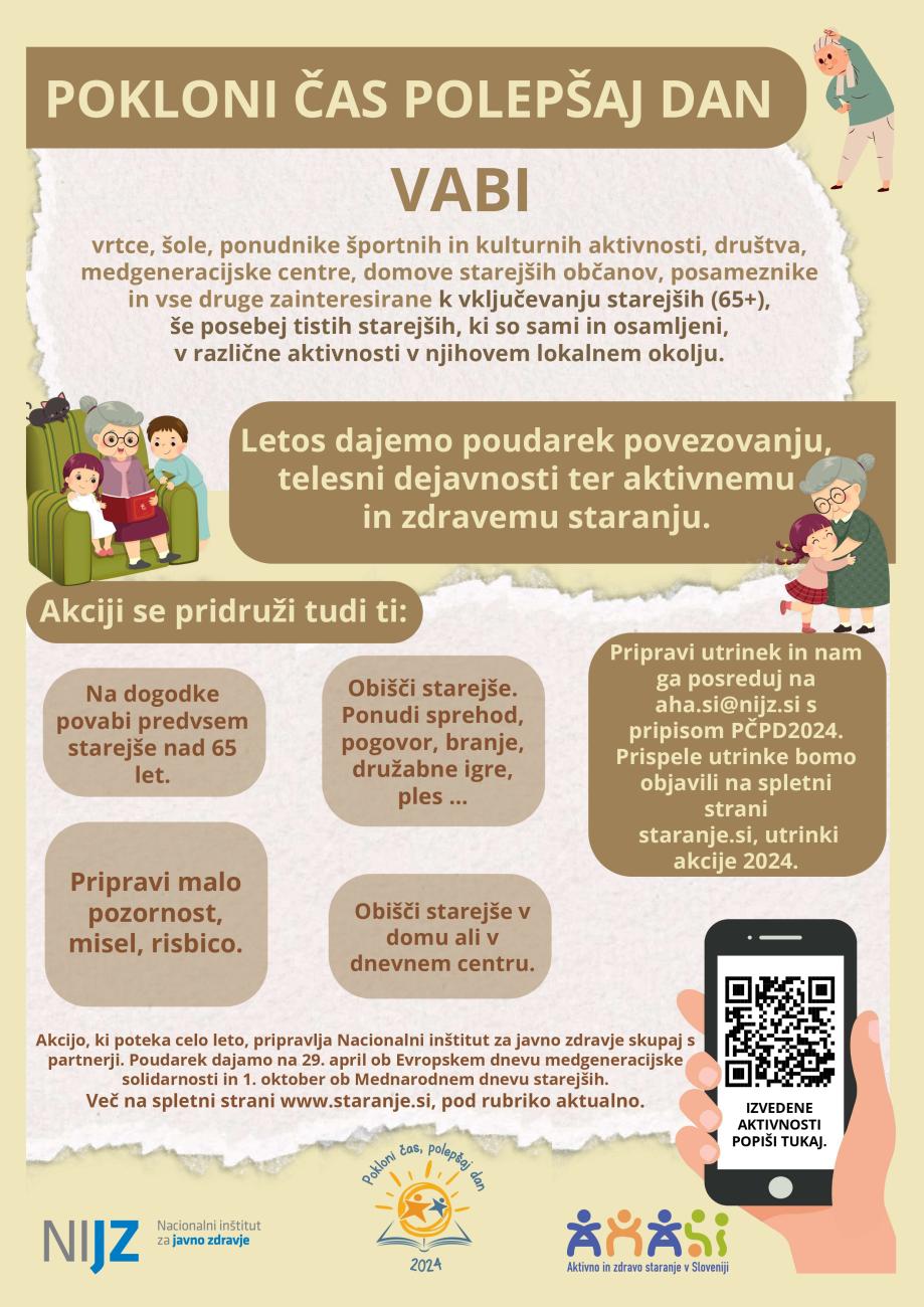 Letak Pokloni čas, polepšaj dan