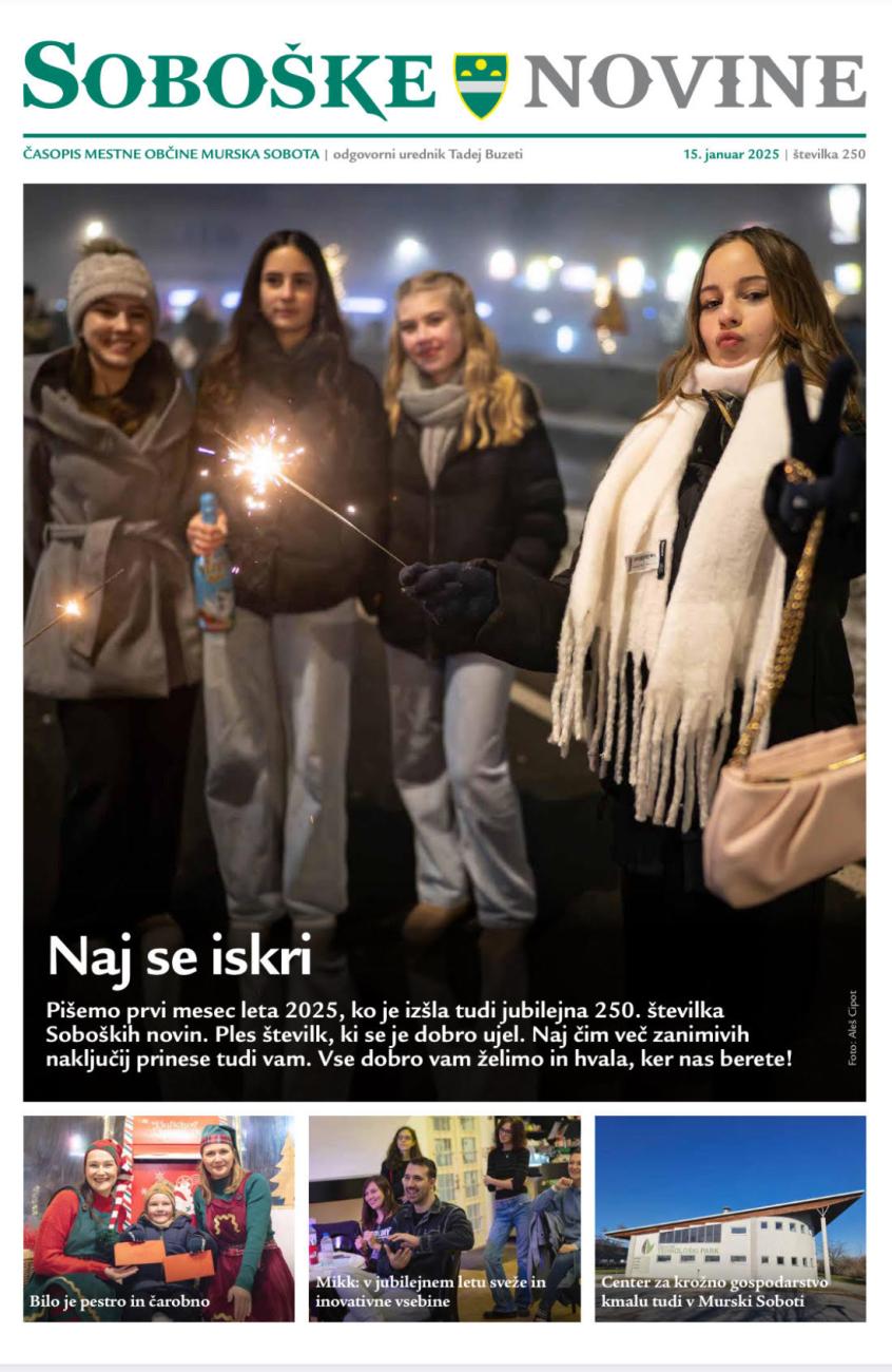 Soboške novine, naslovnica januar 2025