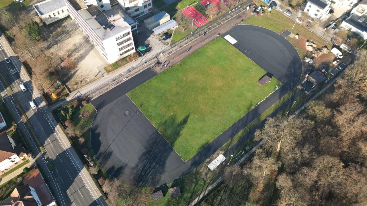 Atletski stadion med obnovo, december 2025