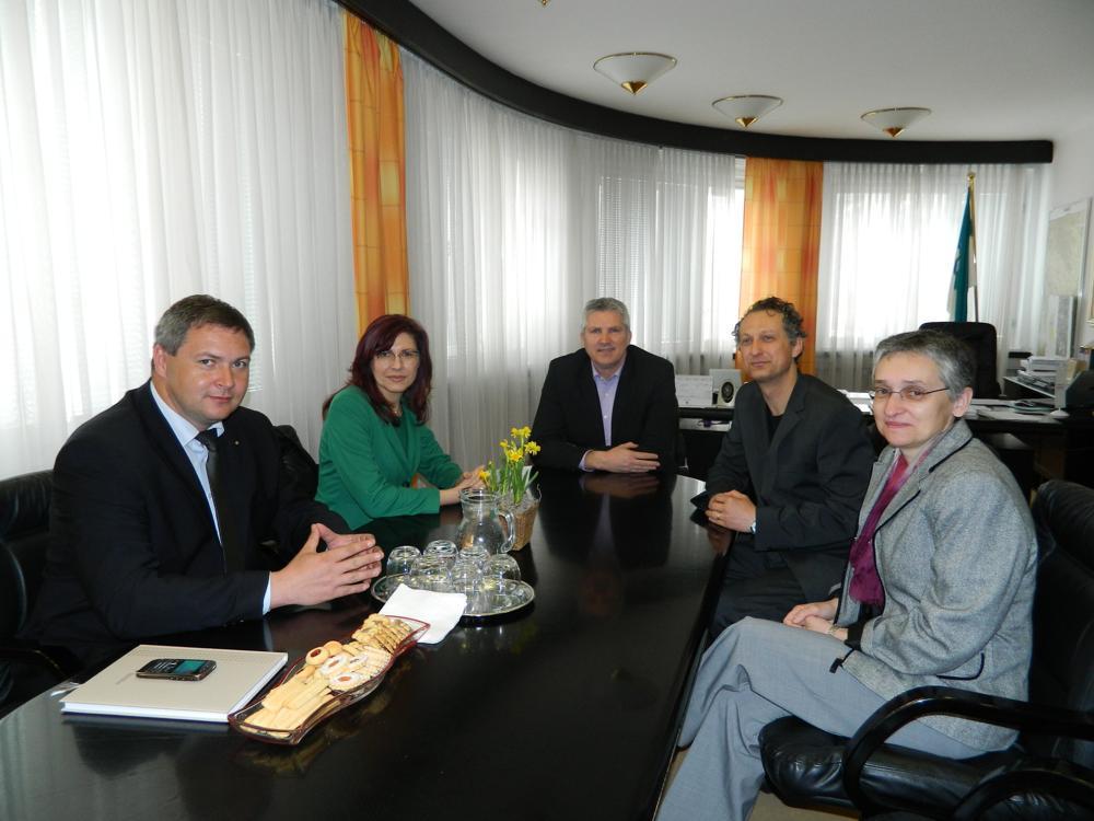 EU poslanka dr. Jordan in poslanec mag. Židan pri županu Štihcu